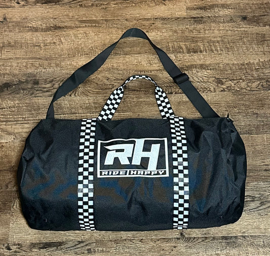 29L Ride Happy checkered duffel bag