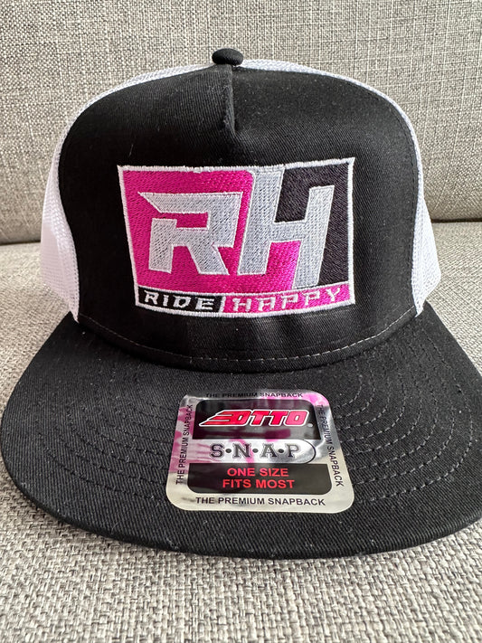 Ride Happy hot pink hat